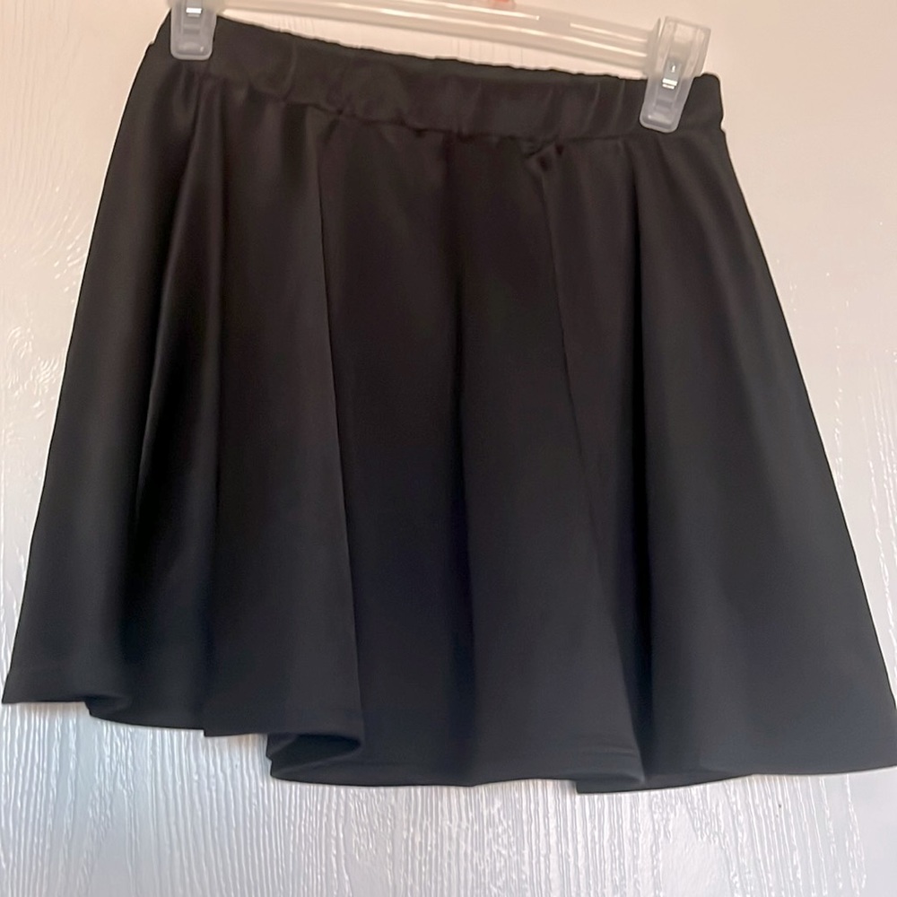 Flowy black skater skirt